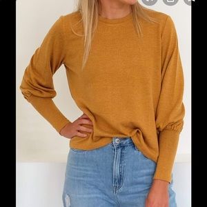 NWT The fifth label Whistle Long Slv Mustard Top
